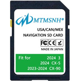 Latest Navigation SD Card Compatible with 2024 CX5/3, 2023-2024 CX90, USA/CAN/MEX Maps Update