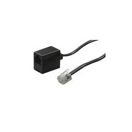 PRENDELUZ Telephone Cable RJ11 Plug 6P4C to Socket 6P4C 2.1 m Black