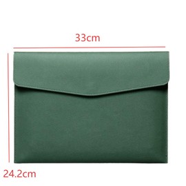 PU Leather Envelope Folder, Waterproof File Folder Business Portfolio, PU Leather A4 Document Holder File Organizer Filing Envelope for School Office