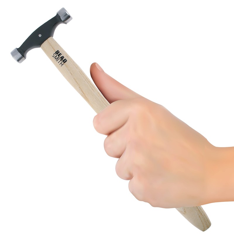 The Beadsmith Small Planishing Hammer - 9 Inches Wooden Handle,