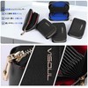 VISOUL Card Slots, Zipper Pockets, Credit Card Case, Genuine Leather,