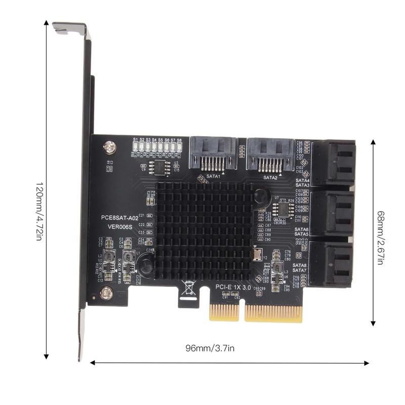 SATA Card 8 Port Support Hot Swappable Boot System Disk