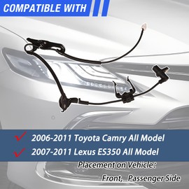 HHGKPVX ABS Wheel Speed Sensor Front Right Compatible with 2007 2008 2009 2010 2011 Toyota Camry Sedan 2007-2012 Lexus ES350 Japan Built Only Passenger Side Sensor # 89542-33090