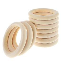10 Pcs Unfinished Natural Wooden Rings for Crafts 70mm/3 Inch Wooden Rings Macrame Wooden Rings Without Paint for Crafts DIY Pendant Connectors Jewelry Making Macrame Supplies