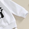 CIYCUIT 3Pcs Baby Girl Football Outfits Letter Print Sweatshirt +