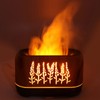 Humidifier 200ml Aroma Diffuser Wood Grain Flame Pattern Light Low