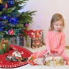 Funny Christmas Tree Skirt 48'' Happy Xmas Tree Collar Winter