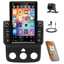9.7'' Car Stereo for Dodge RAM 1500 2500 3500 2013-2019 with Wireless Carplay Android Auto, 2+32GB Touch Screen for Ram 1500 Radio Upgrade, GPS, WiFi, HiFi, BT, FM,SWC, Mic, Backup Cam, Manual AC