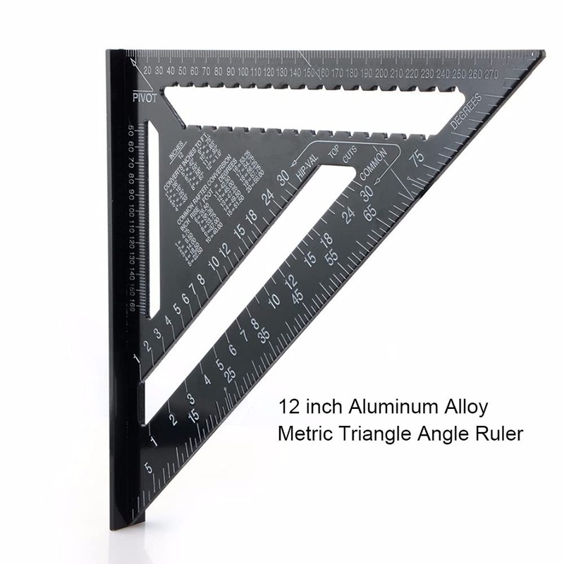 ASNOMY 7 Inch & 12 Inch Triangle Ruler, Black Triangle