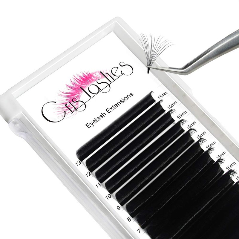 Easy Fan Lashes 0.12 D Curl, Crislashes Volume Lash Extensions,