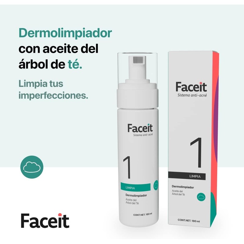 Faceit Limpiador Facial Espuma Antiacné 180 ml