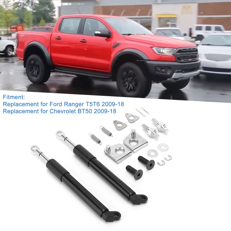 2PCS Hydraulic Trunk Support Smooth Drop Carbon Steel Replacement for