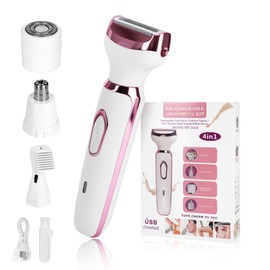 Epilators Hair Removal for Women, 4 in 1 3.0 Women Face Epilator, Facial, Eyebrow and Nose Hair Trimmer for All Skin Types, Removable and Washable Heads