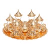 Alisveristime Handmade Turkish Tea Water Zamzam Serving Set Glasses Saucer,