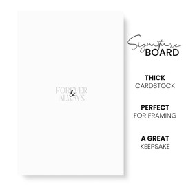 Karto Wedding Signature Board - Wedding Guest Book Alternative - Decor Signing Board for Guests - Poster Size 11x17 (Unframed) - Simple Forever