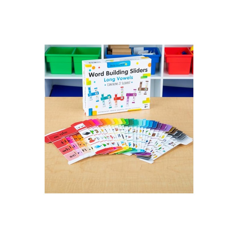 Really Good Stuff Word Building Sliders: Long Vowels