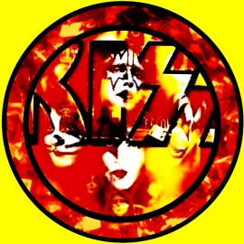 KISS ACE FREHLEY  RED&BLUE  TWO LEATHER BRACELETS