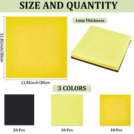 CRASPIRE 40Pcs 3 Colors Felt Fabric Sheet Squares Stiff Sheets Crafts Non Woven Felt Fabric Assorted Color for DIY Patchwork Sewing School Crafting Projects Party Decoration 12"x12"(30x30cm) 1mm Thick