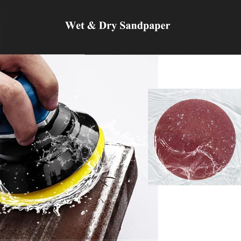 HOTCKB Pack of 30 Sandpaper 125 mm Velcro Round Eccentric
