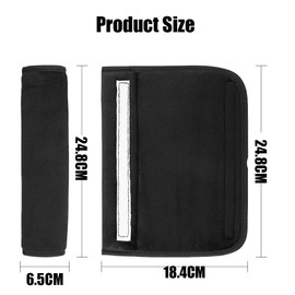 Pack of 2 Seat Belt Pads, Car Seat Belt Shoulder Pads, Belt Cushion, Protective Cushion and Velvet Bag, Large for More Comfort on the Journey