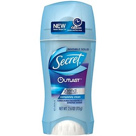 Secret Outlast Xtend Antiperspirant & Deodorant Invisible Solid, Completely Clean 2.6 oz (Pack of 10)