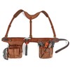 Tourbon Carpenter Tool Belt with Suspenders Padded Mesh Rig Electrician's