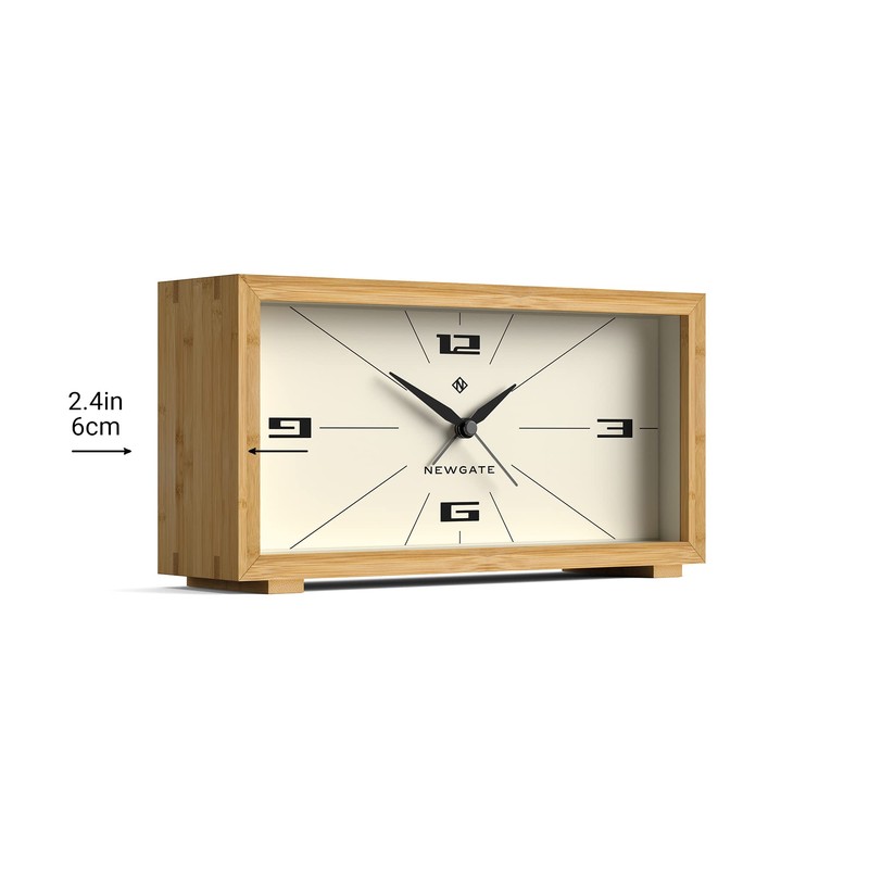 NEWGATE® Lemur Alarm Clock in Bamboo - Bedside Clock -