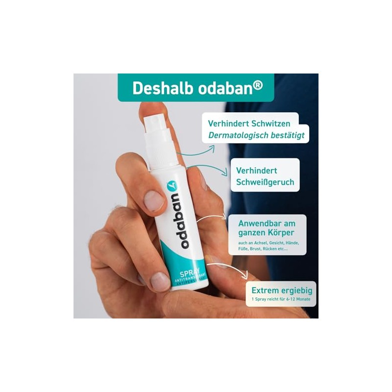  Odaban Antiperspirant Deodorant Spray 2 X 30 ml
