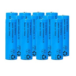 Svenirven 12 Packs 3.7V 18650 Button top Battery 18650 Rechargeable Batteries for Headlamp, LED Flashlight, Electronic Devices etc (Blue)