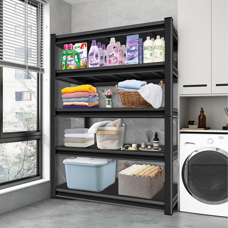 SUPPNEED Steel Metal Utility Garage Shelves: 48''W 1,500Lbs Heavy Duty