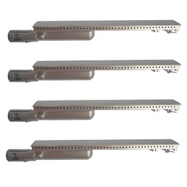 New 4 Set 16 1/8" Heavy Duty Cast 304 Stainless Steel Grill Burners Replacement Compatible with Bull Lion Cal Flame Blaze Turbo Coyote Aussie Bakers Chefs Nexgrill and Charbroil