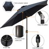 Blissun 7.5 ft Patio Umbrella, Yard Umbrella, Outdoor Market Umbrella