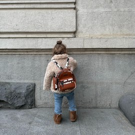 Montana West Wrangler Mini Backpack Cute Cow Print Backpack Purse for Girls and Women, Brown WG102-8600BR