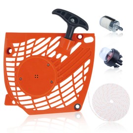 Hyceker CS370 CS400 Recoil Starter Assembly for Echo CS-370F CS-400 CS-400F CS-420ES Chainsaw Parts, CS-370 Starter Assy, CS 400 Recoil Starter with 3ft Pull Cord Start Rope A051000982 A051000981