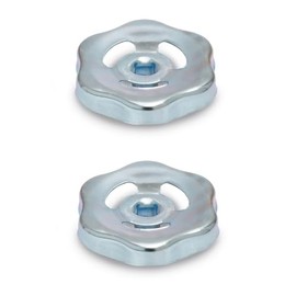 Ganter Normelemente Sheet metal hand wheel, valve wheel, valve handle, shut-off valve, pack of 2, GN 227.6-ST-130-V12-ZB, diameter 130 mm, square V12