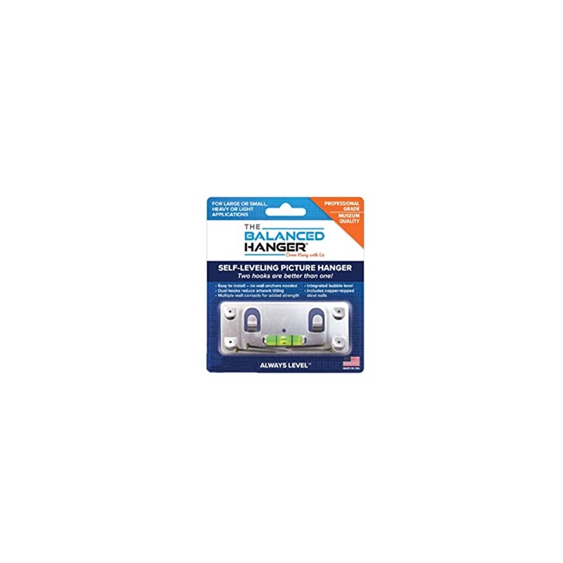 The Balanced Hanger Self-Leveling Picture Hanging Kit, Museum Quality Tool