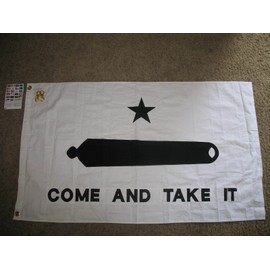 3X5 Come & Take It Gonzales Flag Cotton Flag Embroidered Sewn Includes Clips