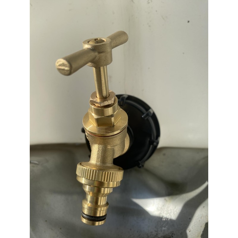 IBC Tank Adapter S60X6 to Brass Garden tap with Click-Lock