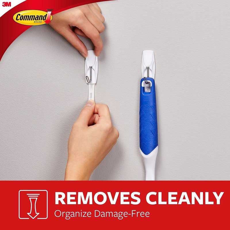 Command® Medium Wire Hooks, 13 Hooks, 16 White Adhesive Strips,