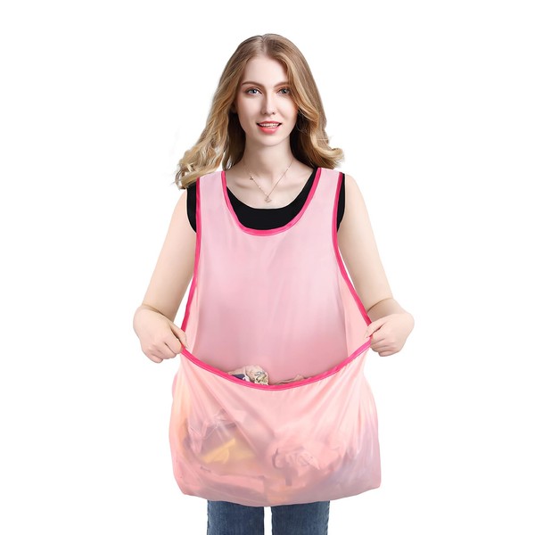 CCAIPU Portable Clothes Drying Apron, Laundry Apron With Large Pouch