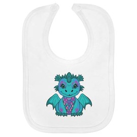 Azeeda 'Cute Dragon' Soft Cotton Baby Bib (BI00063453)