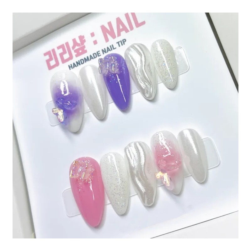Simkung Condew Handmade Nail Tips - Green / 심쿵꼰듀 수제네일팁