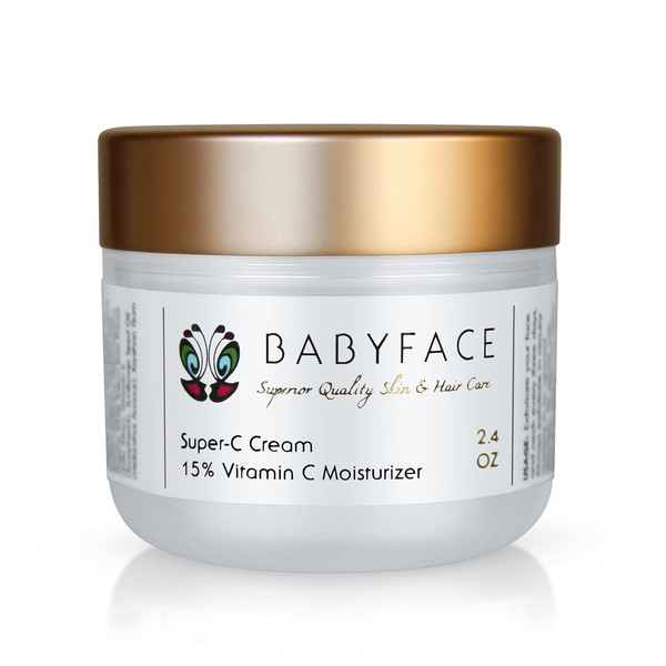 Babyface Super-C Vitamin C 15% Concentrate Daily Anti-Aging & Wrinkle Prevention Moisturizing Cream, 2.4 oz.