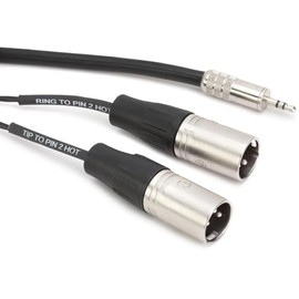 Pro Co IPMB2XM-5 3.5mm TRS Male to Dual XLR Male Cable - 5 foot