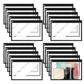 FOR 1PCS 20 Pack Clear Zipper Pouches,PVC Waterproof Makeup Pouch FOR 1PCS Organizing FOR 1PCS Organizing Cosmetics Office Document Supplie
