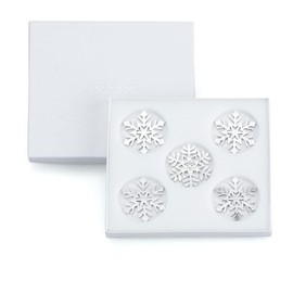 [Nousaku Japanese Paper Wrapping] Chopsticks Rest, Tin Crystal, Pack of 5, Snowflake