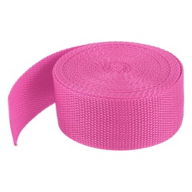 MECCANIXITY Lightweight Polypropylene Webbing Strap 1 1/2" 5 Yard Backpack Strapping Band Rose Red for Outdoor Luggage Cargo Straps