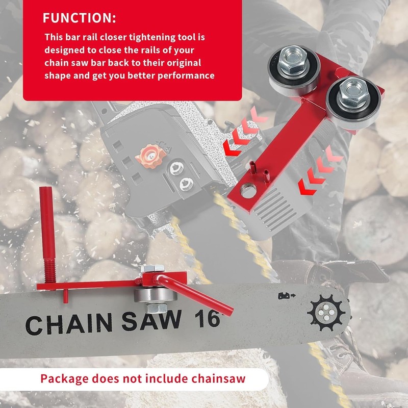 Chainsaw Bar Rail Tightening Repair Tool, Cast Iron Aluminum Bar