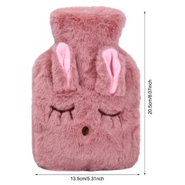 Wisebom Hot Water Bottle with Cover, Premium Hot Water Bottles, Hot Water Bottle with Cuddly Soft, Hot Water Bottle with Soft Cover, Mini Hand Warmer for Adults and Children (Burgundy)