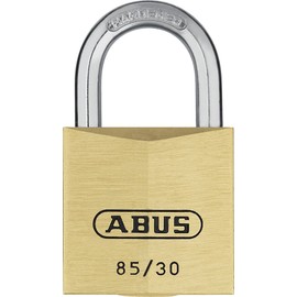 ABUS Padlock Brass 85/30 gl.-0186 – Keyed Alike – for Cellar Doors, Shed and Much More – Weatherproof – Hardened Steel Shackle – ABUS Security Level 5